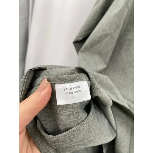 vuori L venture track jacket gray